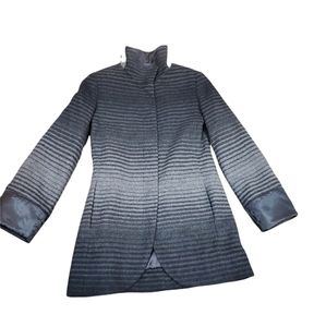 Emporia Armani Virgin Wool Blend Coat 38 EUR US6 3 Tone Grey
